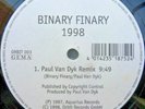 RARITÄT TRANCE ÜBER HYMNE - Binary Finary – 1998 - Orbit Records – PAUL VAN DYK