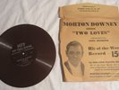 PICTORIAL Durium HIT OF THE WEEK 78 & PICTURE SLEEVE - Morton Downey - TWO LOVES