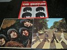 BEATLES 3 LP RECORD ALBUM LOT: HARD DAY'S NIGHT/ABBEY ROAD/RUBBER SOUL(MONO) VG-