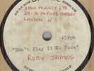 RUBY JAMES*DON'T PLAY IT NO MORE*ACETATE*MOD*SOUL*THE EMIDISC LABEL*LISTEN