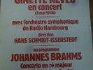 GINETTE NEVEU - SCHMIDT-ISSERSTEDT / BRAHMS violin concerto / STIL