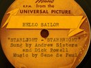 Andrews Sisters: Starlight Starbright UNIVERSAL PICTURES E- 78 From Hello Sailor