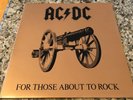 AC/DC: For Those About to Rock LP.  1981 Atlantic Vinyl SD 11111 Gatefold
