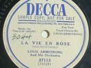 Louis Armstrong - La Vie En Rose / C'est Si Bon - Decca 27113, Jazz 78, 1950