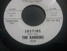 The Rangers - Justine bw Reputation 1964 Rockabilly Rocker Challenge Promo 45
