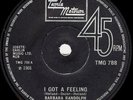 BARBARA RANDOLPH I Got a Feeling (Tamla Motown TMG 788) 7