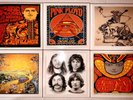 DIY 6 Handmade Ceramic LP Drink Coasters PINK FLOYD GRATEFUL DEAD PSYCH 60’s 70s