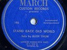 Rare KY 50s Hillbilly Gospel Bop 78 RUTH THUMB, BRUCE CHARLES March Custom Press