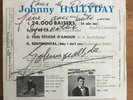 Johnny HALLYDAY Signature 1961 AUTOGRAPHE ORIGINAL sur DISQUE EP VOGUE 7834 RARE