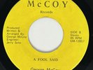 GEORGE MCCOY A Fool Said Private Modern Soul RARE VG+ 45 HEAR