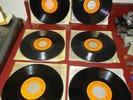 6 Rare 1965 Seeburg 1000 Orange Label Basic Library Records 16 2/3 RPM