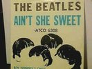 Vintage The Beatles AIN'T SHE SWEET Atco 6308 45 RPM Record In Picture Sleeve