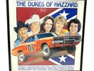 Framed Dukes of Hazzard TV Original Soundtrack LP Vinyl Record 1982