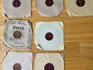 Seven Glenn Miller 78rpm Records including In the Mood and Moonlight Serenade