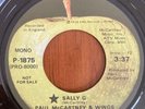 PAUL MCCARTNEY & WINGS Sally G PROMO 45 Beatles APPLE P 1875 Mono/Stereo VG+