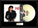 MICHAEL JACKSON  BAD WHITE GOLD PLATINUM TONE RECORD LP NON RIAA AWARD
