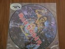 VINTAGE 1983 IRON MAIDEN PIECE OF MIND PICTURE DISC Cross-Eyed Mary Hype Sticker