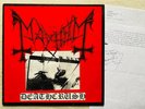 MAYHEM . Deathcrush LP ORIGINAL hand signed EURONYMOUS letter 1993   Black Metal