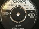 LITTLE RICHARD - LUCILLE- Rare UK LONDON Silver Top ROUND CENTRE