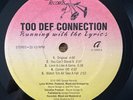 Too Def Connection Running With The Lyrics LP Rare Random Rap