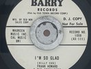 FRANK HOWARD 45 I'm So Glad BARRY promo soul RARE Jimi Hendrix sideman VG++