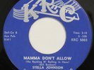 STELLA JOHNSON Mamma Don’t Allow KRC 45 R&B rocker 1959 HEAR