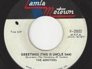 Soul Doo Wop Canada 45 - MONITORS - Greeting (This Is Uncle Sam) / Say You