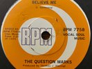 THE QUESTION MARKS - BELIEVE ME - SOUL - BREAKS - KILLER - SOUTH AFRICA - VG+