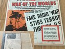 ORSON WELLES - WAR OF THE WORLDS - 2 LPs - WITH 1938 NEWSPAPER ARTICLE & MORE