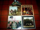 AMERICA ( 4 ) LP lot: HEARTS / HAT TRICK with POSTER / SELF TITLED / HOLIDAY vg+