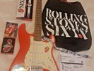 ROLLING STONES autograph MICK JAGGER signed live guitar sixty ticket tour 2022