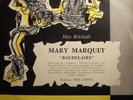MARY MARQUET mes récitals BAUDELAIRE - Max De Rieux LP Decca - une charogne VG++