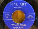 ARENA ALLEN/WILLIE MCCLAIN  Shattered Dreams   Fine Art r&b blues 45 60s Detroit