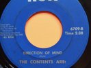 THE CONTENTS ARE - Direction of Mind/I Don't Know 45 ROK label garage/psych Vg+