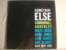 LP - BLUE NOTE 1595-CANNONBALL ADDERLEY-SOMETHIN' ELSE-MONO-W63RD-RVG-P-NO R