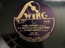 GYPSY JAZZ  SHELLAC 78 10 DJANGO REINHARDT GRAPPELLY HOT CLUB SWING SW 259