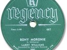 1958 LARRY WILLIAMS Rock’n Roll 78 RPM Record. Bony Moronie