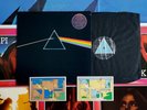 PINK FLOYD Dark Side of the Moon - Solid Blue Triangle A2/B2 posters+stickers NM