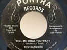 TOM SANDERS SWEETMAN DJ TELL ME PORTA RECORDS RARE BOOGIE 45 FUNK ELECTRO 7 INCH