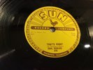CARL PERKINS - Sun 274 -That's Right/Forever Yours ROCKABILLY ROCK & ROLL 78 EXC