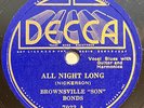 BROWNSVILLE SON BONDS All Night Long/She Walks RARE PRE WAR BLUES 78 Decca 7022