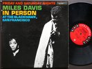 MILES DAVIS In Person Friday.. Blackhawk 2 x LP COLUMBIA C2L 20 MONO Hank Mobley