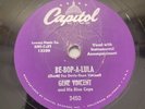 GENE VINCENT: Be-Bop-A-Lula 1956 CAPITOL (#3450) (10 inch) 78 rpm (Shellac) 