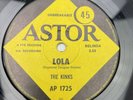 The Kinks Lola / Berkeley Mews 7” 45 RPM Vinyl Record AP 1725 Astor 1970
