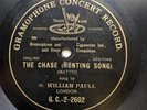 ENGLISH BARITONE WILLIAM PAULL - ’THE CHASE’ 1902 FLUSH LABEL G&T 78