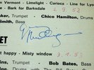Gerry Mulligan Quartet Signed LP - French Press IN Mint