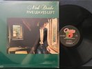NICK DRAKE FIVE LEAVES LEFT RARE NM- 1976 ANTILLES STERLING LP w/SHRINK FOLK