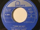 GARAGE PUNK FUZZ The Pretty Things COME SEE ME Fontana 45 rare Canadian press EX