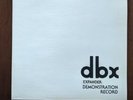 dbx 120 series dbx Expander Demonstration Record Vinyl NM
