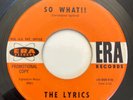 The Lyrics - So What  / They Can't Hurt Me RARE Original 1965 Garage Punk 45 SD
